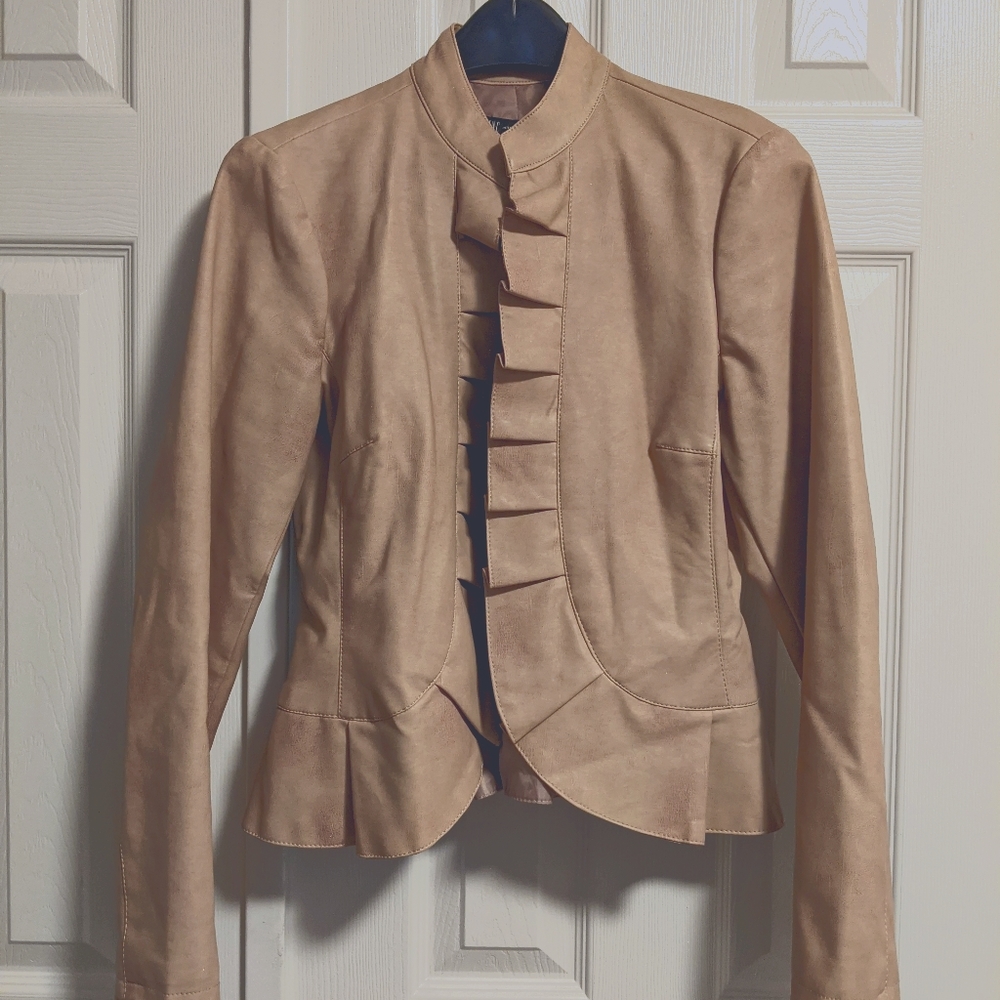 Ladies Soft Pink Ultra soft Leather Jacket